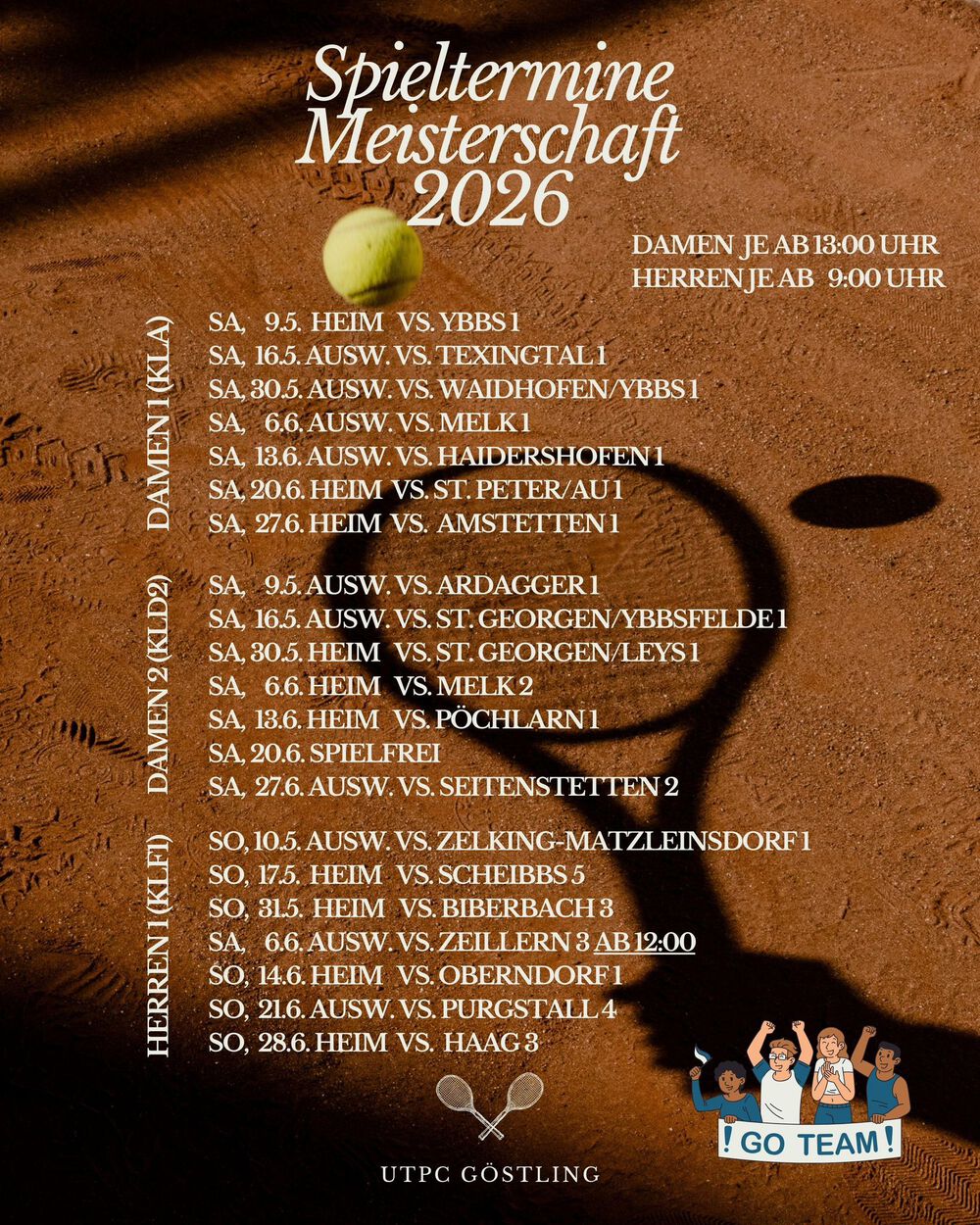 Termine Mannschaftsmeisterschaft 2026